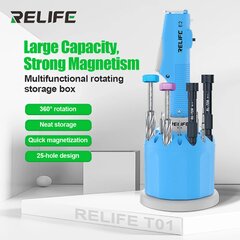 Bộ tô vít điện RELIFE E2 có điều chỉnh đánh trượt tránh toét ốc (kèm 9 mũi)