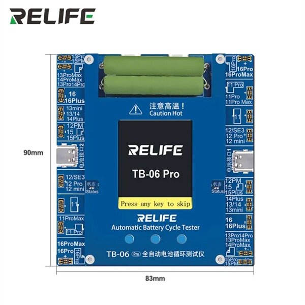 Box nạp xả % pin RELIFE TB-06 Pro hỗ trợ iPhone 11-16PM